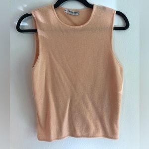 Peach Giorgio Armani Sweater Tank Top Vintage